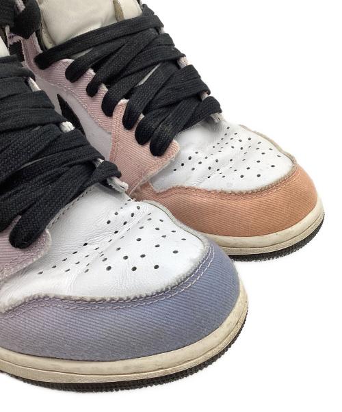 NIKE（ナイキ）NIKE (ナイキ) AIR JORDAN 1 RETRO HIGH OG ホワイト×パープル×オレンジ サイズ:26cmの古着・服飾アイテム