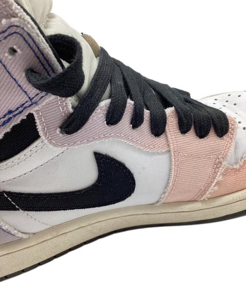 NIKE（ナイキ）NIKE (ナイキ) AIR JORDAN 1 RETRO HIGH OG ホワイト×パープル×オレンジ サイズ:26cmの古着・服飾アイテム