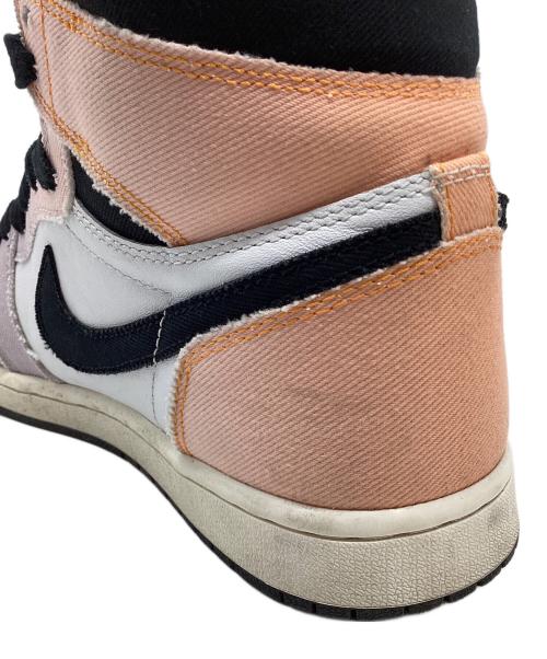 NIKE（ナイキ）NIKE (ナイキ) AIR JORDAN 1 RETRO HIGH OG ホワイト×パープル×オレンジ サイズ:26cmの古着・服飾アイテム