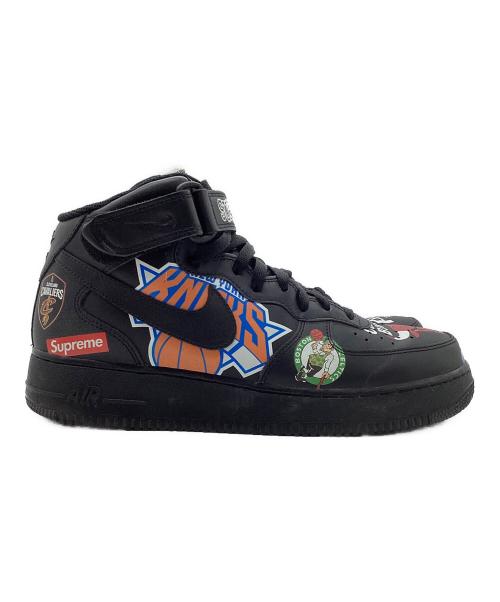 NIKE（ナイキ）NIKE (ナイキ) SUPREME (シュプリーム) NBA Nike Air Force 1 Mid '07 ブラック×マルチカラー サイズ:27cmの古着・服飾アイテム