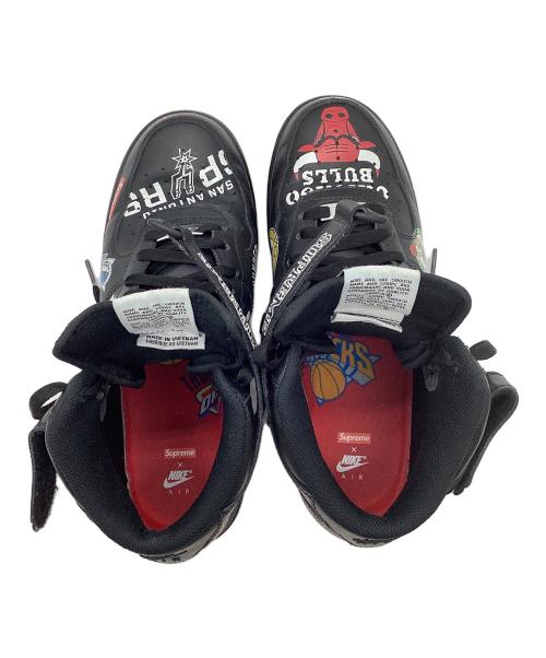NIKE（ナイキ）NIKE (ナイキ) SUPREME (シュプリーム) NBA Nike Air Force 1 Mid '07 ブラック×マルチカラー サイズ:27cmの古着・服飾アイテム