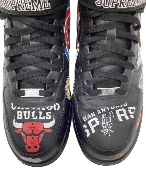 NIKE（ナイキ）NIKE (ナイキ) SUPREME (シュプリーム) NBA Nike Air Force 1 Mid '07 ブラック×マルチカラー サイズ:27cmの古着・服飾アイテム