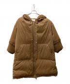 napナップ）の古着「オーバーサイズフーデッドパファコート」｜ブラウン
