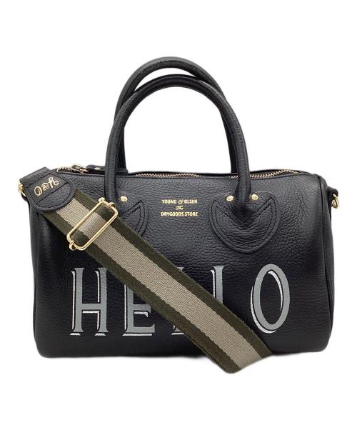 YOUNG & OLSEN（ヤングアンドオルセン）YOUNG & OLSEN (ヤングアンドオルセン) HELLOボストンバッグ ブラックの古着・服飾アイテム
