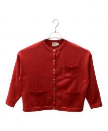 Traditional Weatherwear（トラディショナルウェザーウェア）の古着「Traditional Weatherwear 厚手カーディガン」｜レッド