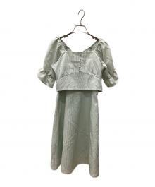 MAJESTIC LEGON（マジェスティックレゴン）の古着「ヘルシーセットアップミニワンピ」｜グリーン