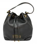 BLUE LABEL CRESTBRIDGEブルーレーベルクレストブリッジ）の古着「巾着ショルダーバッグ」｜ブラック