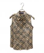 BURBERRY BLUE LABELバーバリー ブルー レーベル）の古着「ポロシャツ」｜ベージュ