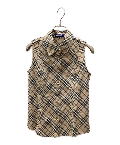 BURBERRY BLUE LABEL（バーバリー ブルー レーベル）BURBERRY BLUE LABEL (バーバリー ブルー レーベル) ポロシャツ ベージュ サイズ:36の古着・服飾アイテム