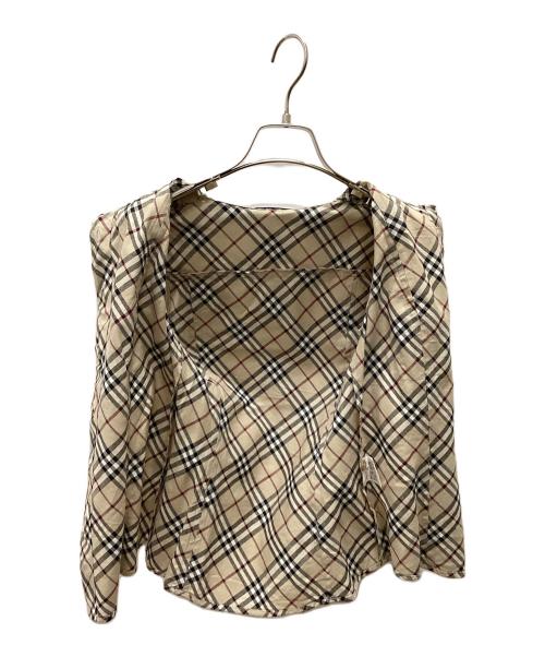 BURBERRY BLUE LABEL（バーバリー ブルー レーベル）BURBERRY BLUE LABEL (バーバリー ブルー レーベル) ポロシャツ ベージュ サイズ:36の古着・服飾アイテム