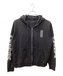 CHROME HEARTS（クロムハーツ）の古着「CHプラス総柄ダガージップパーカー」｜ブラック