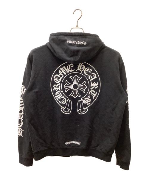 CHROME HEARTS（クロムハーツ）CHROME HEARTS (クロムハーツ) CHプラス総柄ダガージップパーカー ブラック サイズ:Mの古着・服飾アイテム