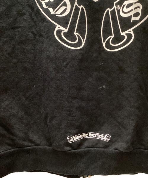 CHROME HEARTS（クロムハーツ）CHROME HEARTS (クロムハーツ) CHプラス総柄ダガージップパーカー ブラック サイズ:Mの古着・服飾アイテム