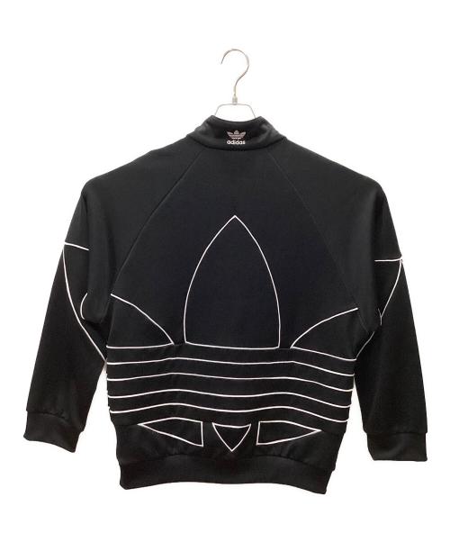 adidas（アディダス）adidas (アディダス) ビッグ トレフォイル アウトライン ブラック サイズ:XLの古着・服飾アイテム