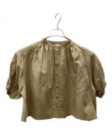 TSUHARU by samansa Mos2（ツハル バイ サマンサモスモス）の古着「ラミーコットンレースブラウス」｜ベージュ