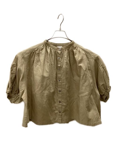 TSUHARU by samansa Mos2（ツハル バイ サマンサモスモス）TSUHARU by Samansa Mos2 (ツハル バイ サマンサモスモス) ラミーコットンレースブラウス ベージュ サイズ:F 未使用品の古着・服飾アイテム