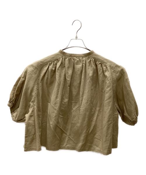 TSUHARU by samansa Mos2（ツハル バイ サマンサモスモス）TSUHARU by Samansa Mos2 (ツハル バイ サマンサモスモス) ラミーコットンレースブラウス ベージュ サイズ:F 未使用品の古着・服飾アイテム