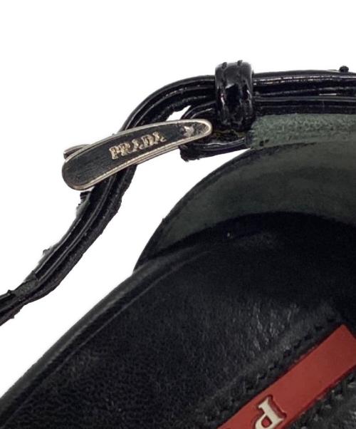 PRADA SPORTS（プラダスポーツ）PRADA SPORTS (プラダスポーツ) アンクルストラップサンダル ブラック サイズ:36の古着・服飾アイテム