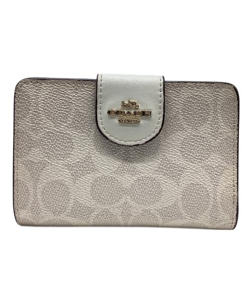 COACH（コーチ）COACH (コーチ) 2つ折り財布 ホワイトの古着・服飾アイテム