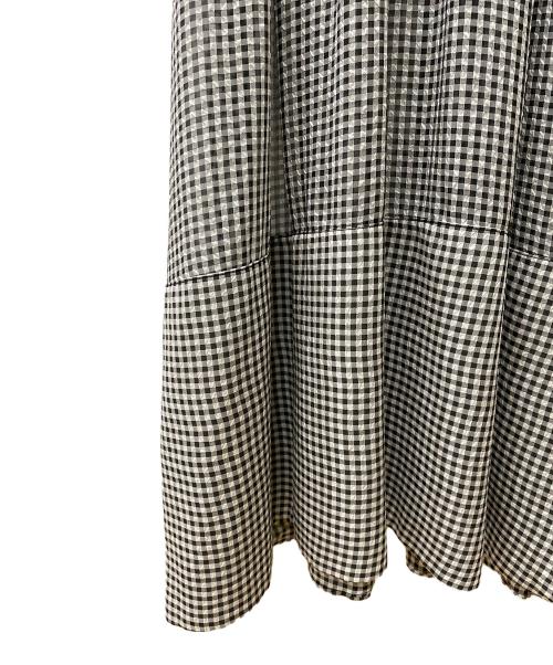 Snidel（スナイデル）Snidel (スナイデル) 半袖ワンピース ホワイト×ブラック サイズ:Sの古着・服飾アイテム