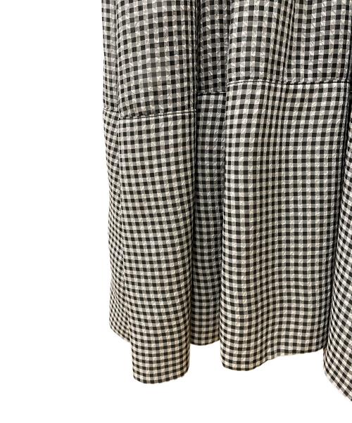 Snidel（スナイデル）Snidel (スナイデル) 半袖ワンピース ホワイト×ブラック サイズ:Sの古着・服飾アイテム