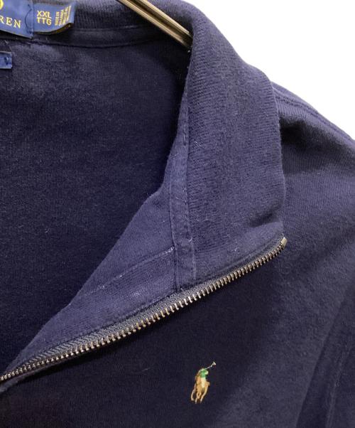 POLO RALPH LAUREN（ポロ・ラルフローレン）POLO RALPH LAUREN (ポロ・ラルフローレン) ハーフジップスウェット ネイビー サイズ:XXLの古着・服飾アイテム