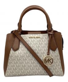 MICHAEL KORS（マイケル・コース）の古着「2WAYバッグ」｜ホワイト×ブラウン