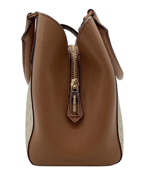 MICHAEL KORS（マイケル・コース）MICHAEL KORS (マイケル・コース) 2WAYバッグ ホワイト×ブラウンの古着・服飾アイテム
