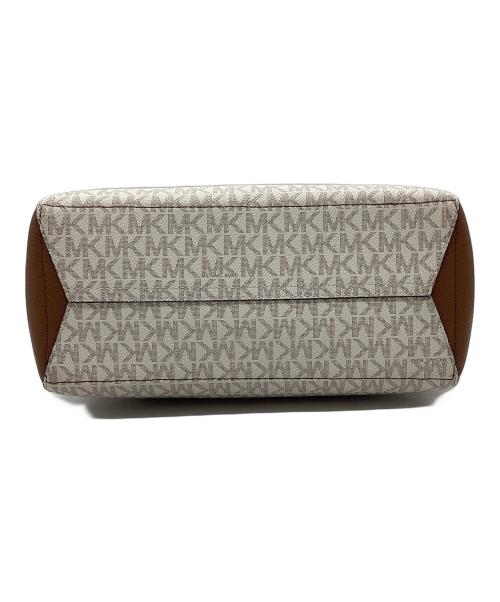 MICHAEL KORS（マイケル・コース）MICHAEL KORS (マイケル・コース) 2WAYバッグ ホワイト×ブラウンの古着・服飾アイテム