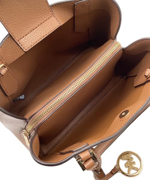 MICHAEL KORS（マイケル・コース）MICHAEL KORS (マイケル・コース) 2WAYバッグ ホワイト×ブラウンの古着・服飾アイテム