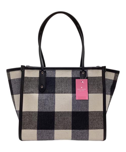 Kate Spade（ケイトスペード）Kate Spade (ケイトスペード) トートバッグ ホワイト×ブラックの古着・服飾アイテム