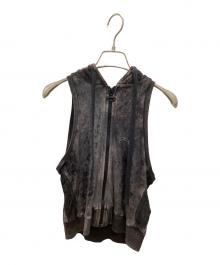 DIESEL（ディーゼル）の古着「DIESEL ノースリーブパーカー」｜ブラック