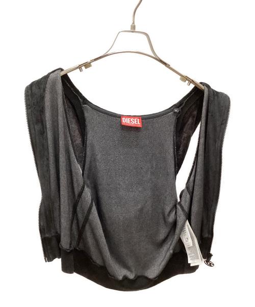 DIESEL（ディーゼル）DIESEL (ディーゼル) DIESEL ノースリーブパーカー ブラック サイズ:Sの古着・服飾アイテム