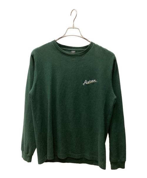 AVIREX（アヴィレックス）AVIREX (アヴィレックス) 長袖カットソー グリーン サイズ:Mの古着・服飾アイテム