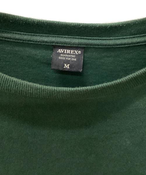 AVIREX（アヴィレックス）AVIREX (アヴィレックス) 長袖カットソー グリーン サイズ:Mの古着・服飾アイテム