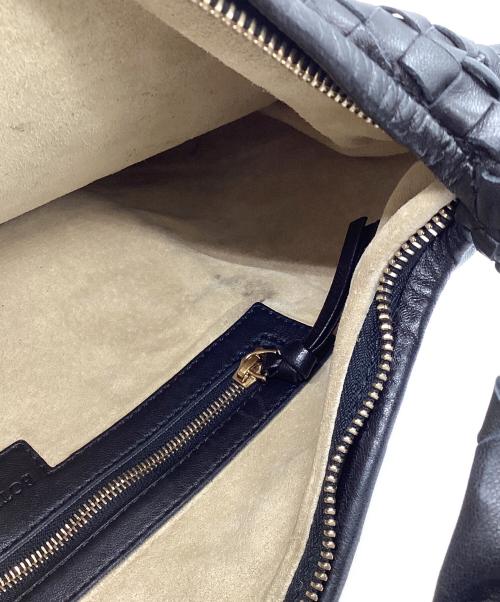 BOTTEGA VENETA（ボッテガベネタ）BOTTEGA VENETA (ボッテガベネタ) イントレチャートハンドバッグ ブラックの古着・服飾アイテム