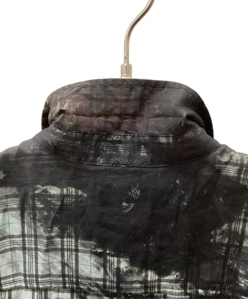 DIESEL（ディーゼル）DIESEL (ディーゼル) 半袖シャツ ブラック×グレー サイズ:52の古着・服飾アイテム