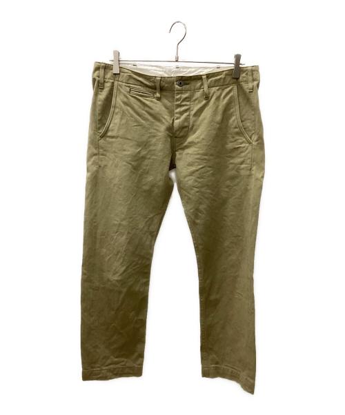 ONI DENIM（オニデニム）ONI DENIM (オニデニム) ブリティッシュドリル セルビッジ トラウザー カーキ サイズ:31の古着・服飾アイテム