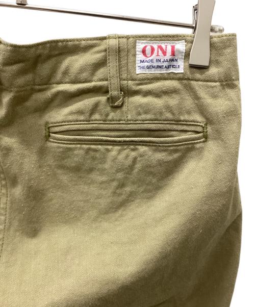 ONI DENIM（オニデニム）ONI DENIM (オニデニム) ブリティッシュドリル セルビッジ トラウザー カーキ サイズ:31の古着・服飾アイテム