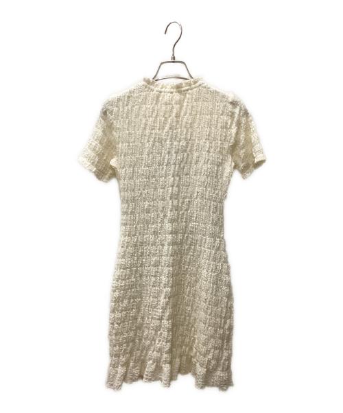 darich（ダーリッチ）darich (ダーリッチ) リボンシャーリングミニワンピース ホワイト サイズ:Free 未使用品の古着・服飾アイテム