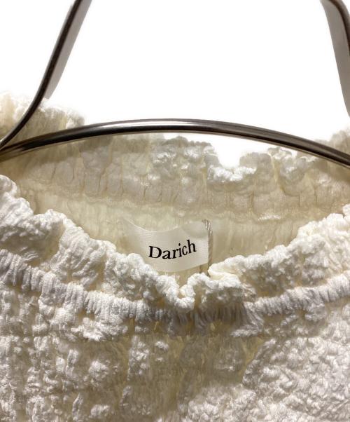 darich（ダーリッチ）darich (ダーリッチ) リボンシャーリングミニワンピース ホワイト サイズ:Free 未使用品の古着・服飾アイテム