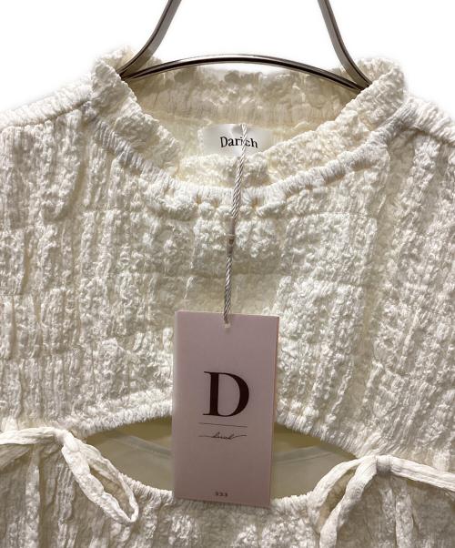 darich（ダーリッチ）darich (ダーリッチ) リボンシャーリングミニワンピース ホワイト サイズ:Free 未使用品の古着・服飾アイテム