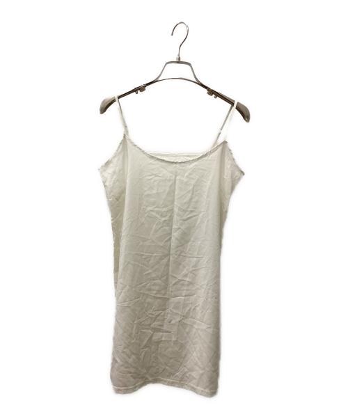 darich（ダーリッチ）darich (ダーリッチ) リボンシャーリングミニワンピース ホワイト サイズ:Free 未使用品の古着・服飾アイテム