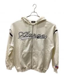 X-LARGE（エクストララージ）の古着「LINE ZIP UP HOODED SWEATSHIRT」｜ホワイト