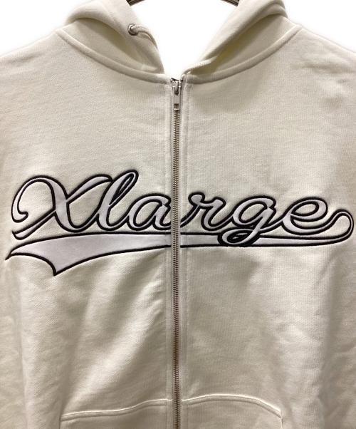 X-LARGE（エクストララージ）X-LARGE (エクストララージ) LINE ZIP UP HOODED SWEATSHIRT ホワイト サイズ:XLの古着・服飾アイテム