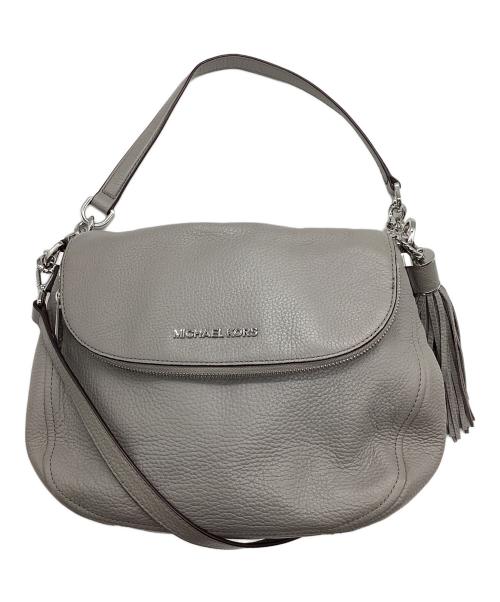 MICHAEL KORS（マイケルコース）MICHAEL KORS (マイケル・コース) レザーショルダーバッグ グレーの古着・服飾アイテム