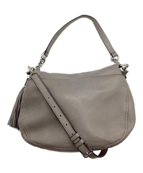 MICHAEL KORS（マイケルコース）MICHAEL KORS (マイケル・コース) レザーショルダーバッグ グレーの古着・服飾アイテム