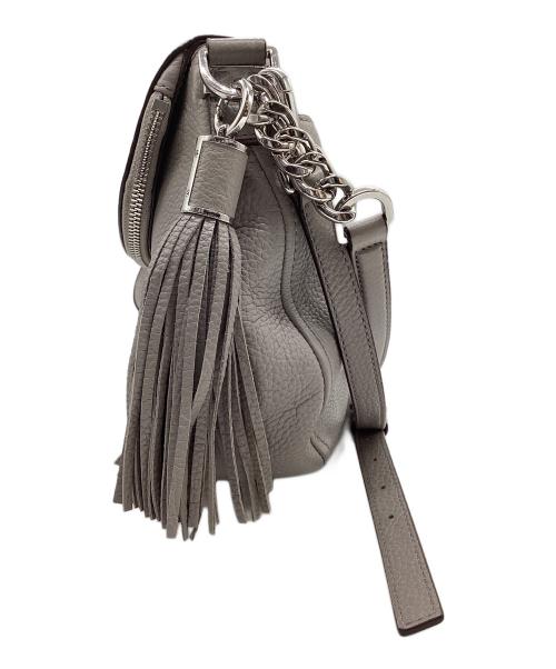 MICHAEL KORS（マイケルコース）MICHAEL KORS (マイケル・コース) レザーショルダーバッグ グレーの古着・服飾アイテム