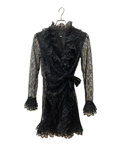 ANNA SUI（アナスイ）ANNA SUI (アナスイ) 薄手カーディガン ブラック サイズ:XLの古着・服飾アイテム