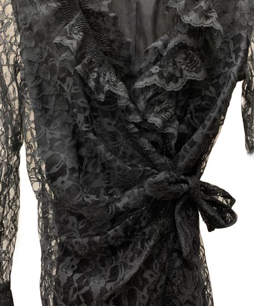 ANNA SUI（アナスイ）ANNA SUI (アナスイ) 薄手カーディガン ブラック サイズ:XLの古着・服飾アイテム